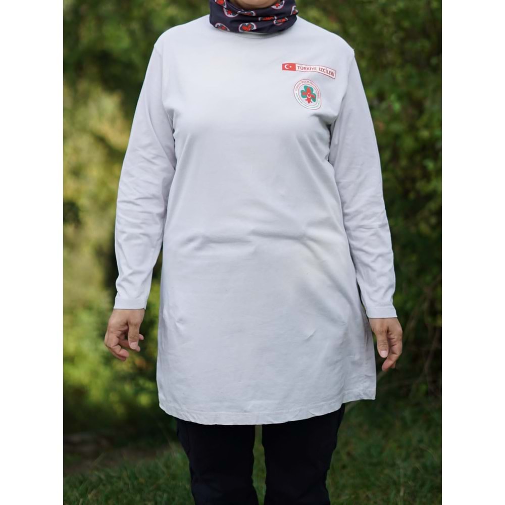 YAKASIZ GRİ TUNİK - S