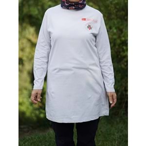 YAKASIZ GRİ TUNİK - S